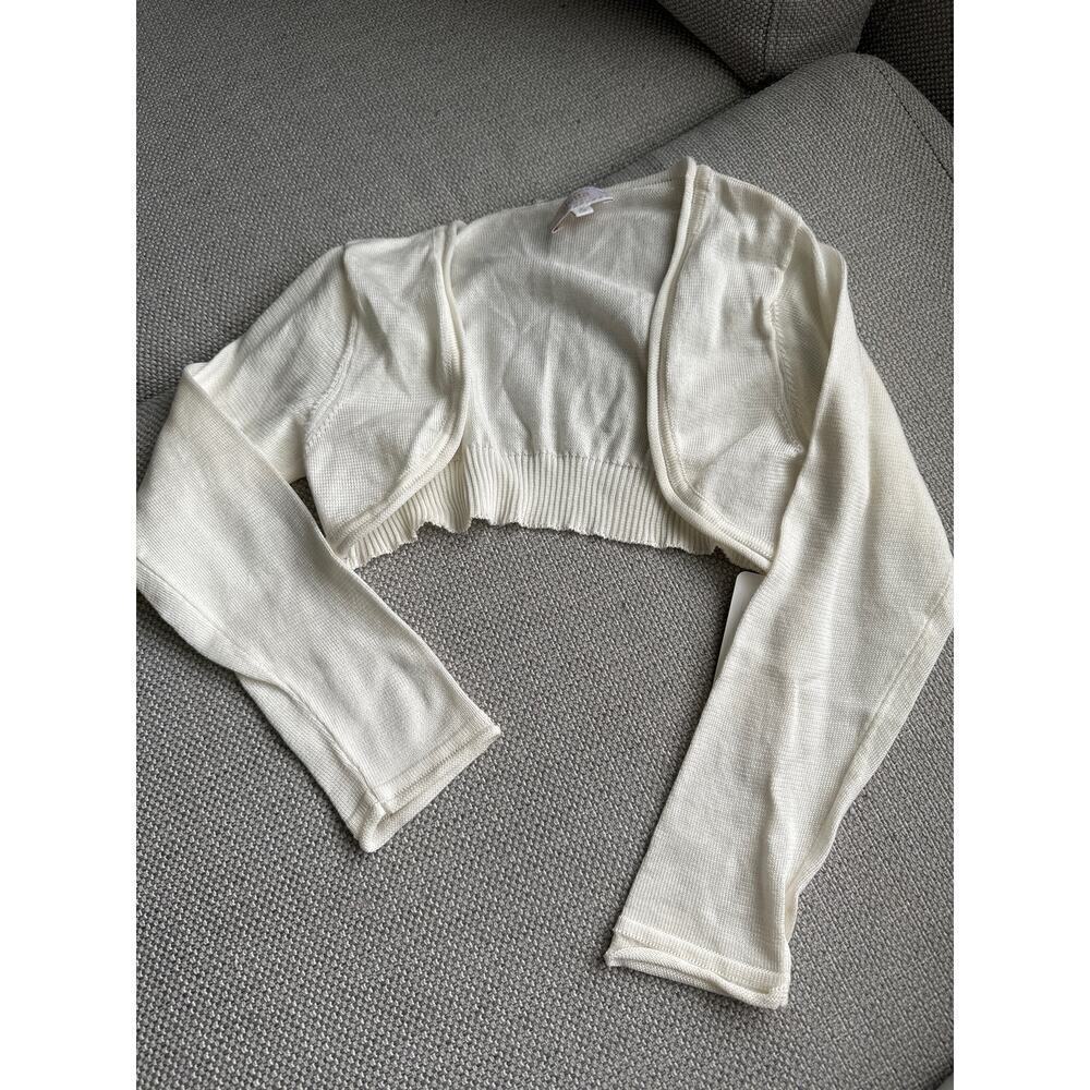 Aletta White knit shrug girls size‎ 6